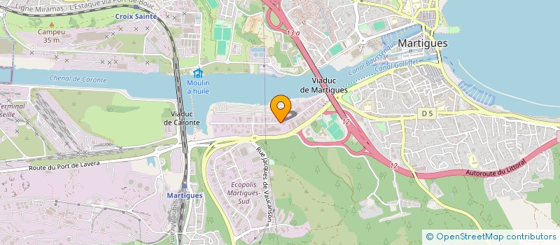 localisation de l'entreprise CONTROLE AUTO MARTIGUES SUD  MARTIGUES