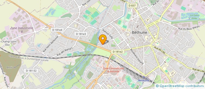 localisation de l'entreprise CONTROLE AUTO PRO BETHUNE à BETHUNE