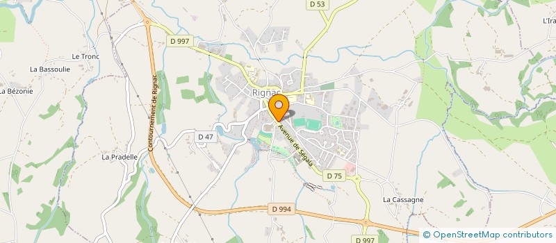 localisation de l'entreprise CONTROLE AUTO RIGNAC  RIGNAC