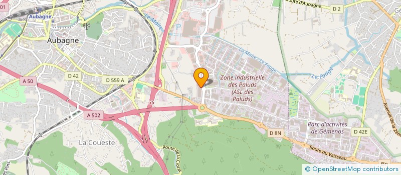 localisation de l'entreprise CONTROLE AUTO SUD à AUBAGNE