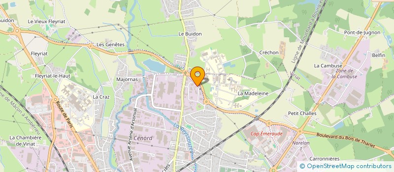 localisation de l'entreprise CONTROLE AUTOMOBILE BRESSAN à BOURG-EN-BRESSE