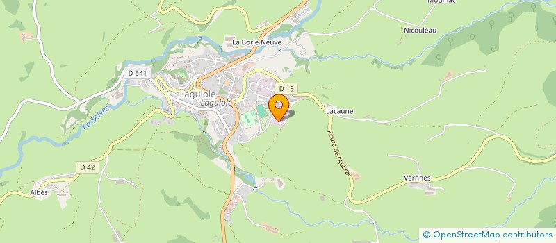 localisation de l'entreprise CONTROLE AUTOMOBILE DE L'AUBRAC  LAGUIOLE