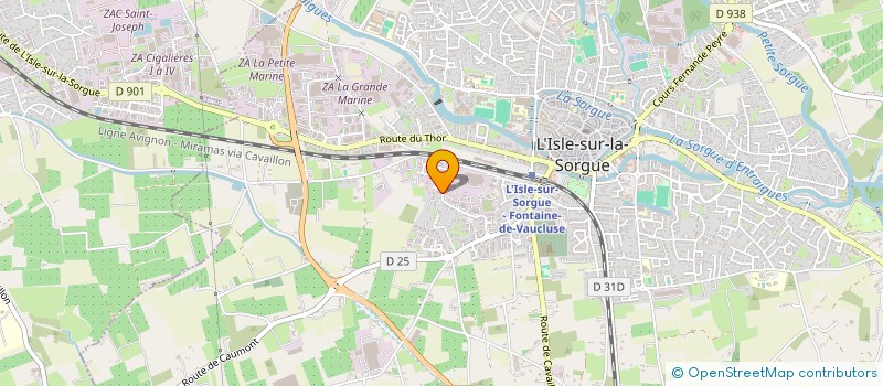 localisation de l'entreprise CONTROLE AUTOMOBILE DE LA SORGUE à L'ISLE-SUR-LA-SORGUE