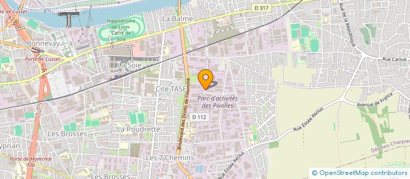 localisation de l'entreprise CONTROLE AUTOMOBILE DECINOIS  DECINES-CHARPIEU