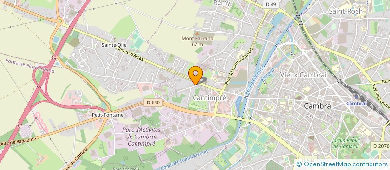 localisation de l'entreprise CONTROLE AUTOMOBILE DU CAMBRESIS à CAMBRAI