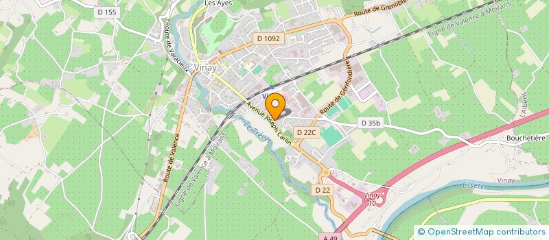 localisation de l'entreprise CONTROLE D'ACCES AUTOMATISMES FERMETURES à VINAY
