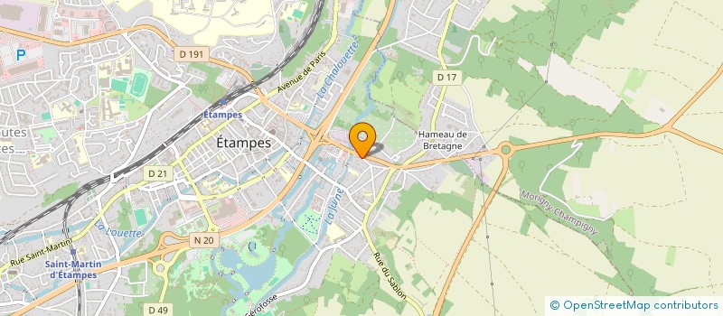 localisation de l'entreprise CONTROLE LASER MESURE à ETAMPES