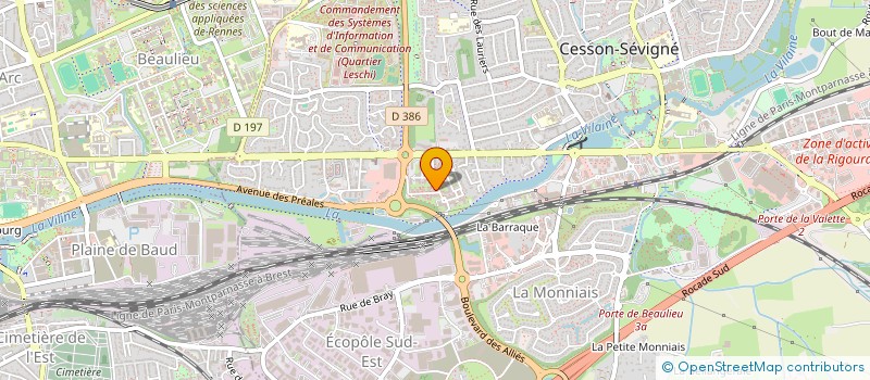 localisation de l'entreprise CONTROLE NET  RENNES