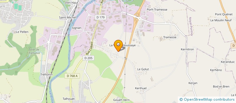 localisation de l'entreprise CONTROLE POIDS LOURDS CENTRE BRETAGNE  SAINT-THURIAU