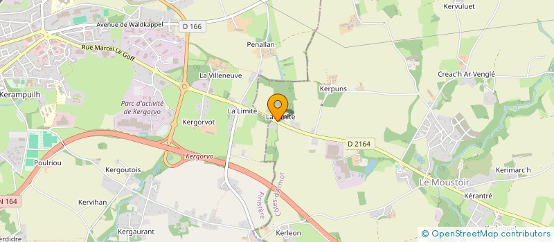 localisation de l'entreprise CONTROLE POIDS LOURDS DU POHER  LE MOUSTOIR