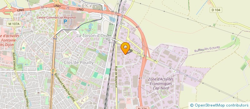 localisation de l'entreprise CONTROLE SECURITE PASSION MOTO à DIJON