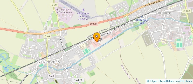 localisation de l'entreprise CONTROLE TECH AUTOMOBILE VALLEE SCARPE  VITRY-EN-ARTOIS