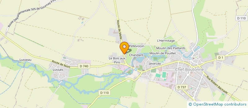 localisation de l'entreprise CONTROLE TECHN. AUTOMOBILE SUD MELLOIS à CHEF-BOUTONNE