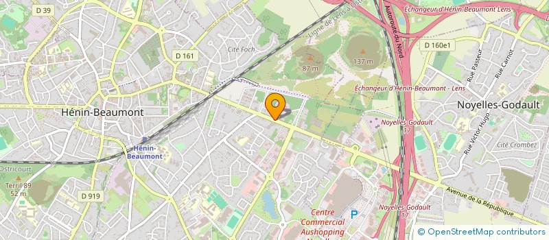 localisation de l'entreprise CONTROLE TECHNIQUE 62-CTHB à HENIN-BEAUMONT