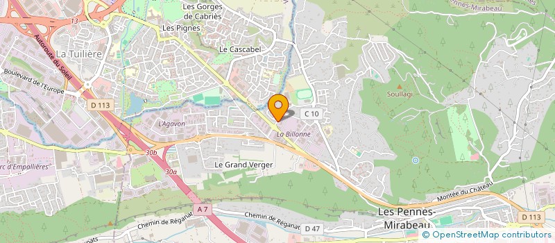 localisation de l'entreprise CONTROLE TECHNIQUE AS à LES PENNES-MIRABEAU