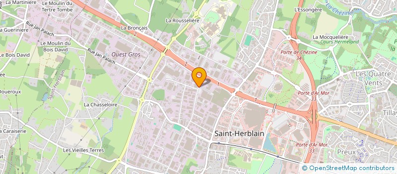 localisation de l'entreprise CONTROLE TECHNIQUE ATLANTIQUE à SAINT-HERBLAIN