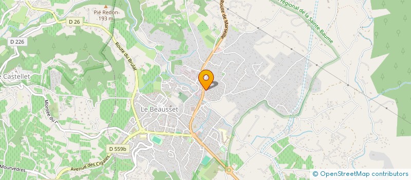 localisation de l'entreprise CONTROLE TECHNIQUE AUTO à LE BEAUSSET