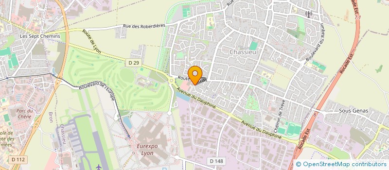 localisation de l'entreprise CONTROLE TECHNIQUE AUTO CHASSIEU  CHASSIEU