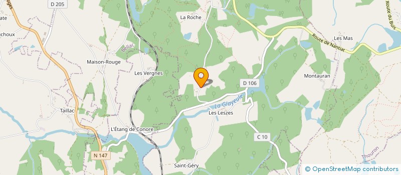 localisation de l'entreprise CONTROLE TECHNIQUE AUTO CHATEAUPONSAC à SAINT-PARDOUX-LE-LAC