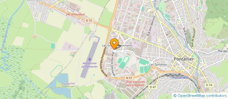localisation de l'entreprise CONTROLE TECHNIQUE AUTO DES 4 CANTONS à PONTARLIER