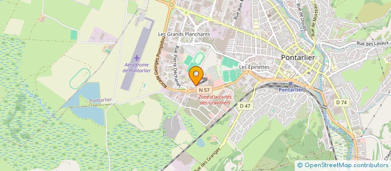 localisation de l'entreprise CONTROLE TECHNIQUE AUTO PONTARLIER HAUT DOUBS à PONTARLIER