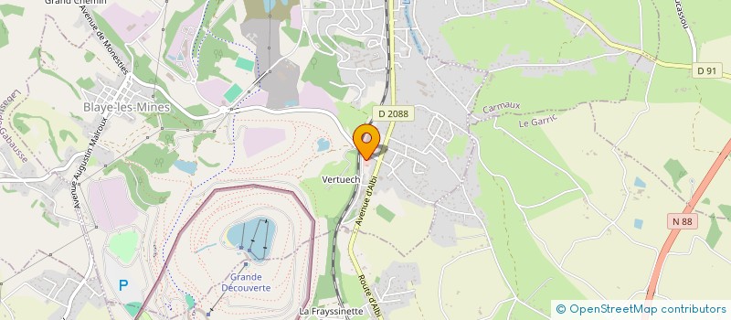 localisation de l'entreprise CONTROLE TECHNIQUE AUTOMOBILE AYMARD PAR ABREVIATION CT2A  BLAYE-LES-MINES