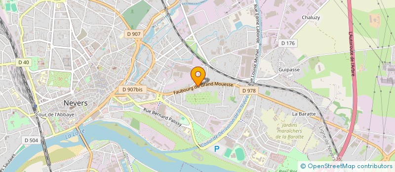 localisation de l'entreprise CONTROLE TECHNIQUE AUTOMOBILE DU MOUESSE à NEVERS