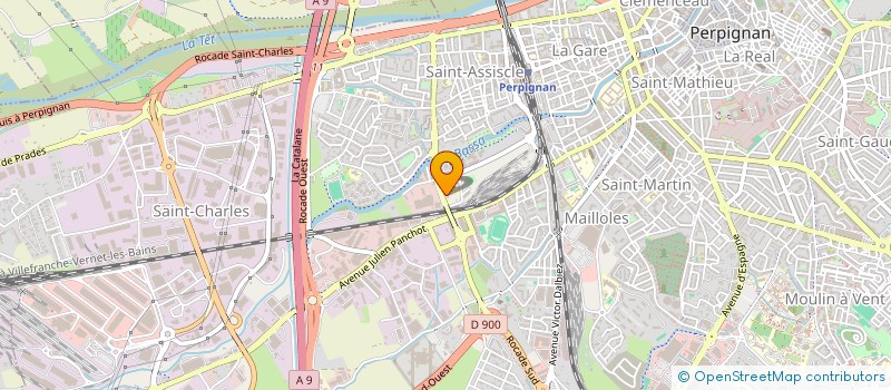 localisation de l'entreprise CONTROLE TECHNIQUE AUTOMOBILE DU SUD à PERPIGNAN