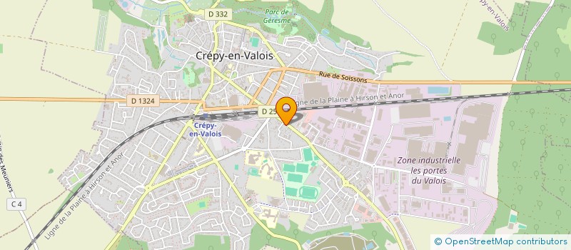localisation de l'entreprise CONTROLE TECHNIQUE AUTOMOBILE DU VALOIS à CREPY-EN-VALOIS