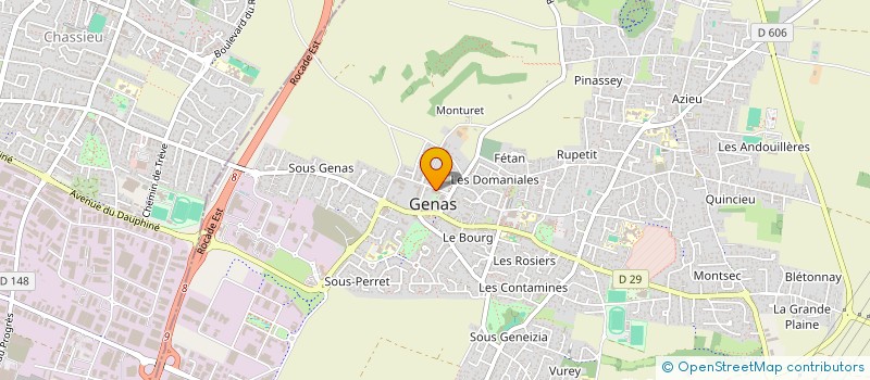 localisation de l'entreprise CONTROLE TECHNIQUE AUTOMOBILE GENASSIEN à GENAS