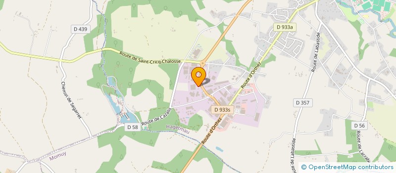 localisation de l'entreprise CONTROLE TECHNIQUE AUTOMOBILE HAGETMAUTIEN  HAGETMAU