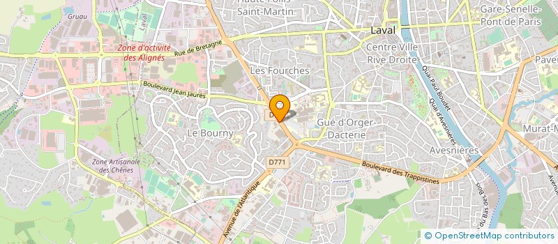 localisation de l'entreprise CONTROLE TECHNIQUE AUTOMOBILE LAVALLOIS à LAVAL