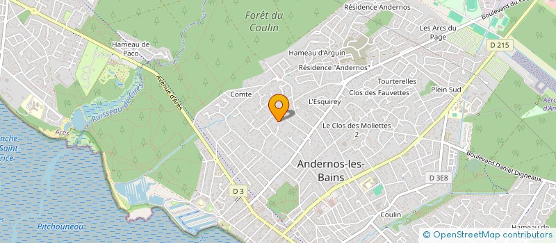 localisation de l'entreprise CONTROLE TECHNIQUE AUTOMOBILE LEXOVIEN  ANDERNOS-LES-BAINS