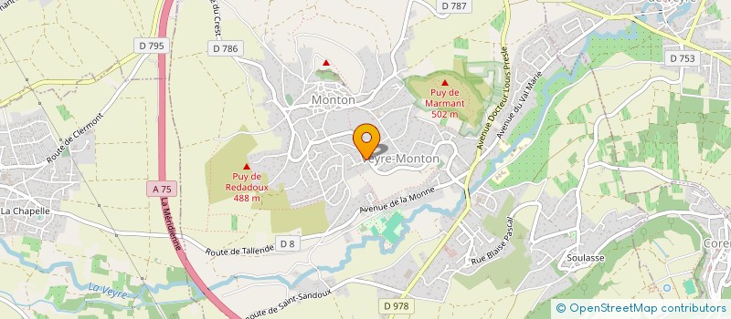 localisation de l'entreprise CONTROLE TECHNIQUE AUTOMOBILE MONTONNAIS  VEYRE-MONTON