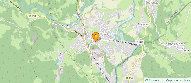 localisation de l'entreprise CONTROLE TECHNIQUE AUTOMOBILE OSSALOIS à ARUDY