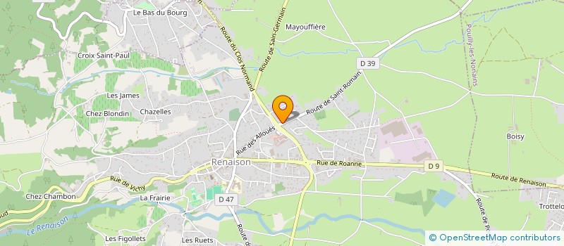 localisation de l'entreprise CONTROLE TECHNIQUE AUTOMOBILE RENAISON à RENAISON
