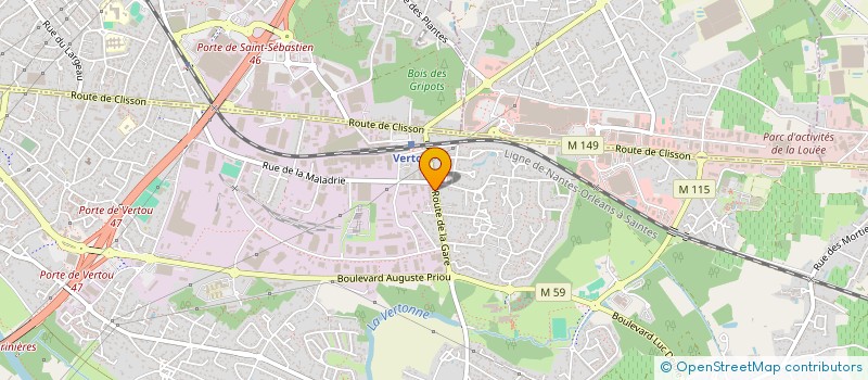 localisation de l'entreprise CONTROLE TECHNIQUE AUTOMOBILES SUD LOIRE à VERTOU