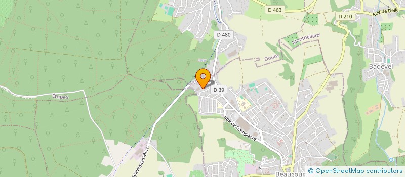 localisation de l'entreprise CONTROLE TECHNIQUE BEAUCOURTOIS à BEAUCOURT