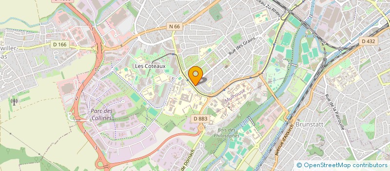 localisation de l'entreprise CONTROLE TECHNIQUE BEL AIR à MULHOUSE