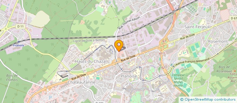 localisation de l'entreprise CONTROLE TECHNIQUE BISONTIN à BESANCON