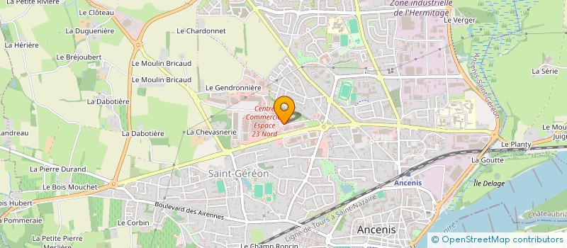 localisation de l'entreprise CONTROLE TECHNIQUE BRISSAC à ANCENIS-SAINT-GEREON