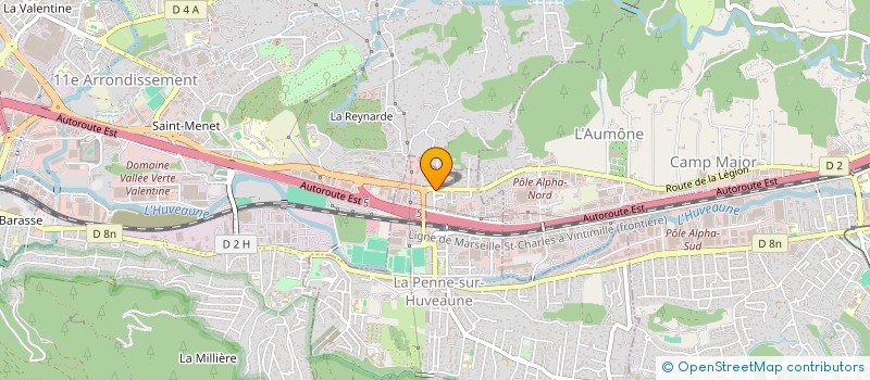 localisation de l'entreprise CONTROLE TECHNIQUE CANNAVO  LA PENNE-SUR-HUVEAUNE