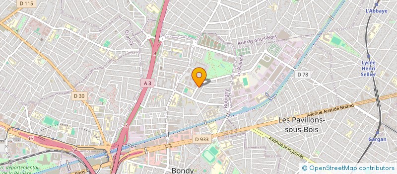 localisation de l'entreprise CONTROLE TECHNIQUE CHAPELAIN  BONDY