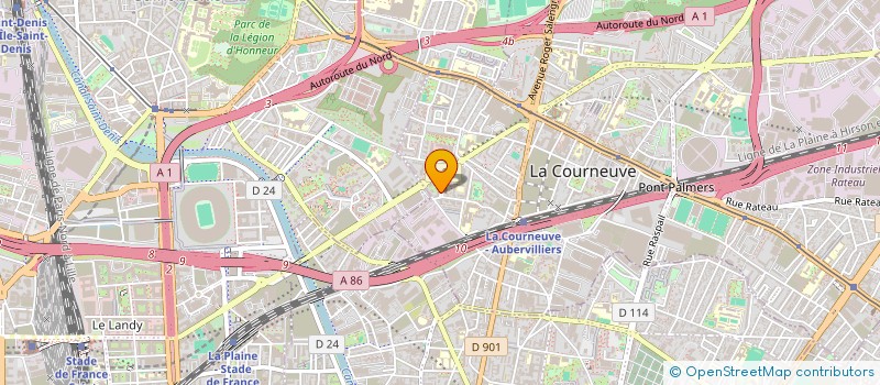 localisation de l'entreprise CONTROLE TECHNIQUE CHATILLON 92 à LA COURNEUVE