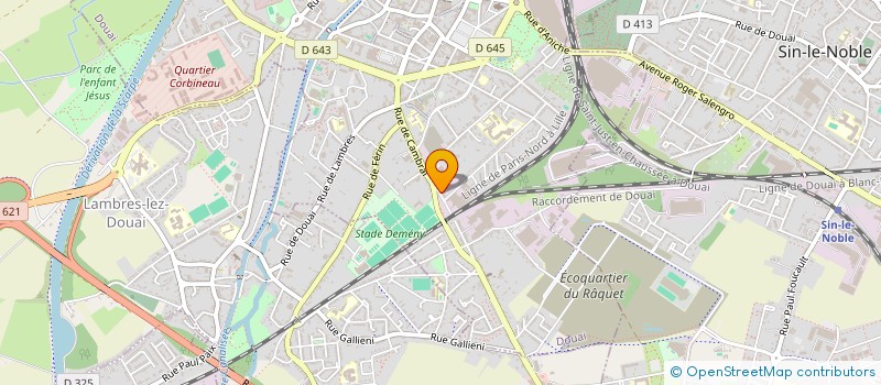 localisation de l'entreprise CONTROLE TECHNIQUE DE DOUAI à DOUAI