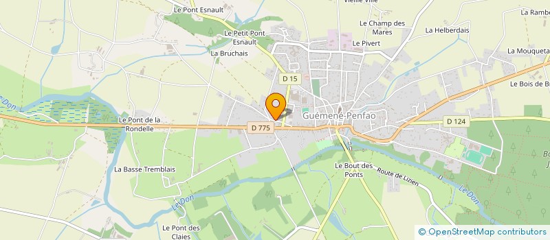 localisation de l'entreprise CONTROLE TECHNIQUE DE GUEMENE à GUEMENE-PENFAO