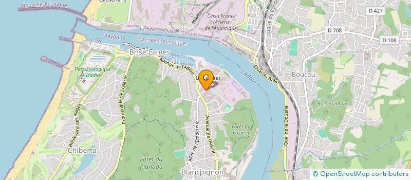 localisation de l'entreprise CONTROLE TECHNIQUE DE LA BARRE  ANGLET