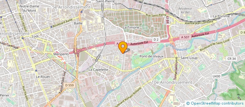 localisation de l'entreprise CONTROLE TECHNIQUE DE LA CAPELETTE  MARSEILLE