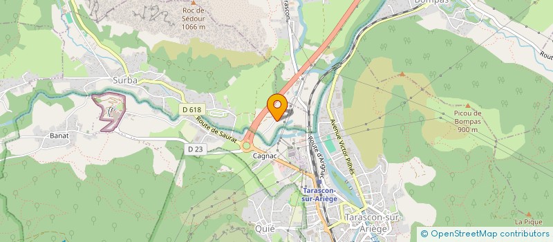 localisation de l'entreprise CONTROLE TECHNIQUE DE LA HAUTE ARIEGE à TARASCON-SUR-ARIEGE