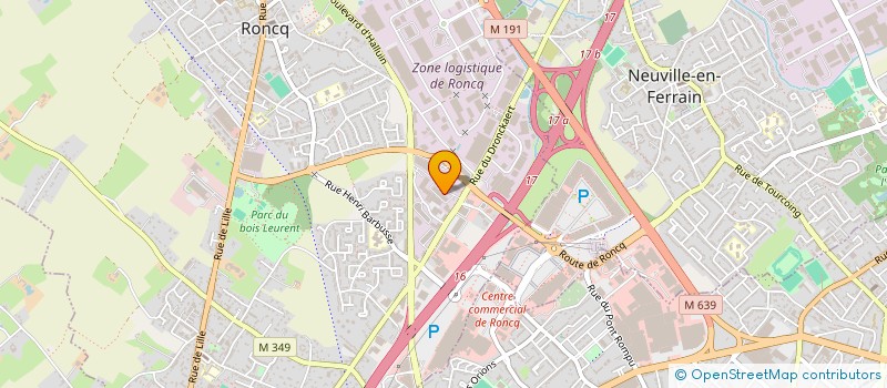 localisation de l'entreprise CONTROLE TECHNIQUE DE RONCQ à RONCQ